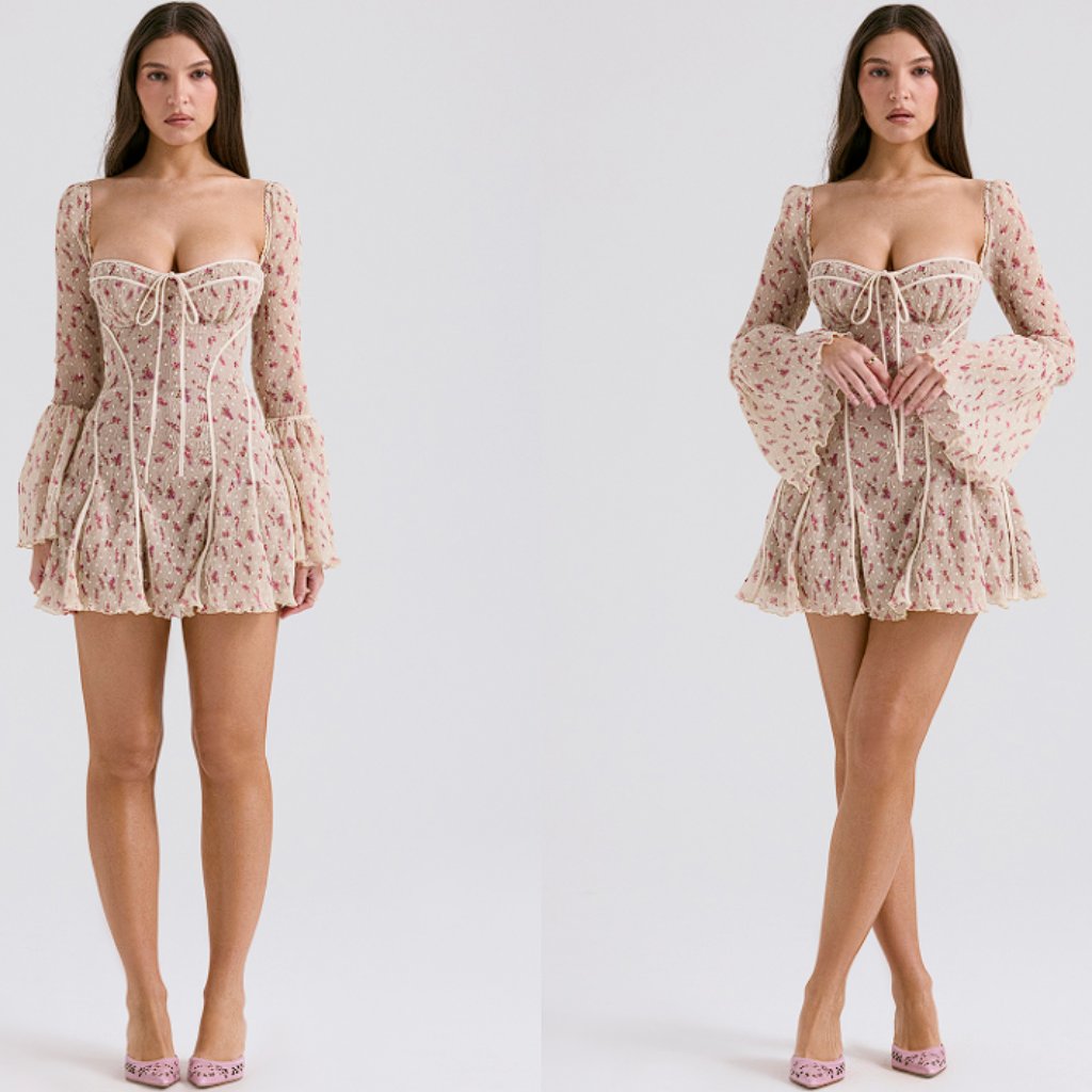 House Of Cb ‘Analissa’ Vintage Cream Rose Print Nwt